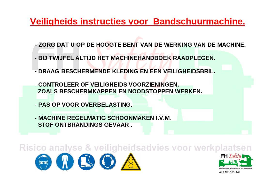 103-A4-H_Bandschuurmachine_